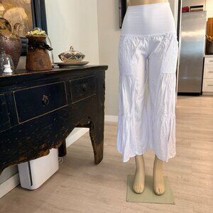 BALI QUEEN Summer Casual Flowing Rayon Gathered Layered Big Leg Pants